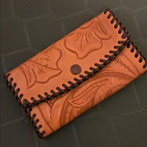 Vintage tooled leather key holder.